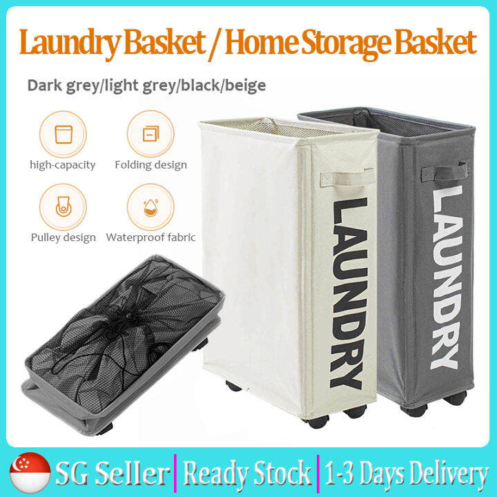 [SG Stock] 600D Oxford Super Durable Laundry Basket with Universal