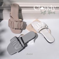 Chariot Shoes [Clearance]+ฟรีถุงผ้าแบรนด์! รองเท้าแตะ รุ่น Cloudy มี 3 สี หนังนุ่มมากก หน้าเท้ากว้างใส่สบาย สีโทนตุ่น