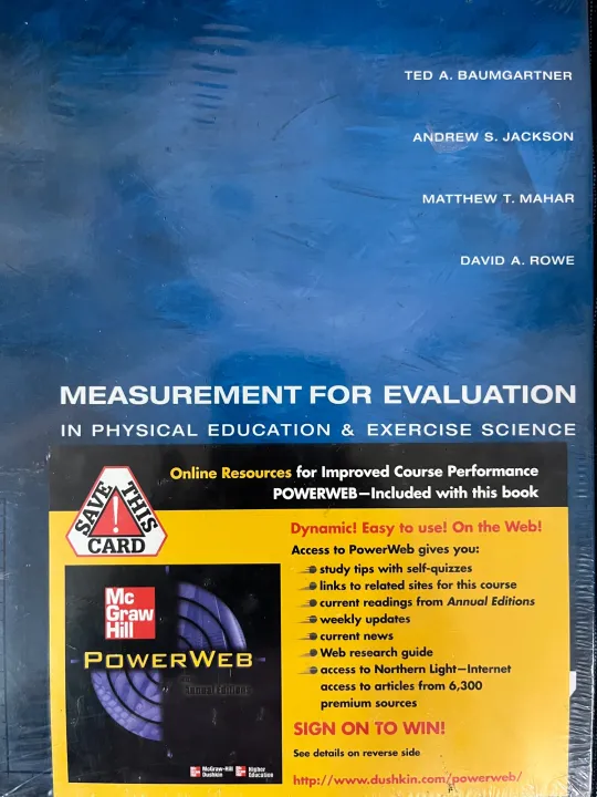 Measurement For Evaluation In Physical Education & Exercise Science ...