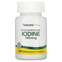 NaturesPlus Potassium Iodide 150 mcg 100 Vegan Tablets Thyroid Support Supplement Supports Respiratory Health  Vegetarian Gluten Free - 100 Servings