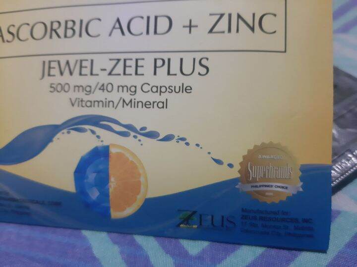 JewelCee Plus(Ascorbic Acid + Zinc) 100capsules per box Lazada PH