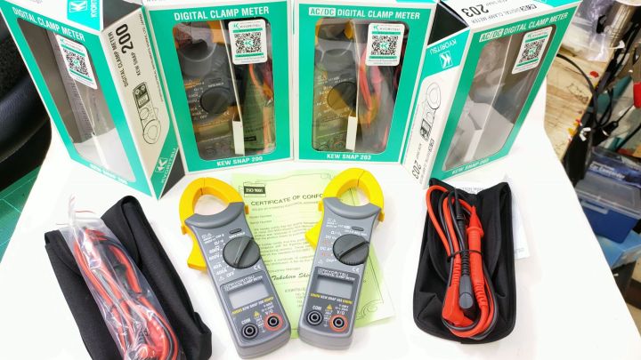 แคลมป์มิเตอร์-ดิจิตอล-kyoritsu-รุ่น-kewsnap200-203-ของแท้-100-digital-clamp-meter-ac-dc-a-รับประกัน1ปีลงทะเบียนออนไลน์