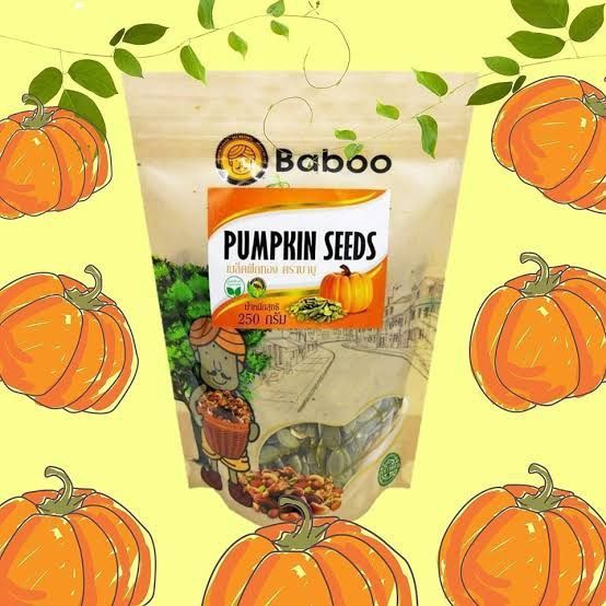 เมล็ดฟักทอง ออร์แกนิค ตราบาบู (Pumpkin Seeds Baboo Brand) 250 g.