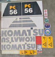 สติ๊กเกอร์ ติดรถแม็คโคร komatsu PC56-7 ติดรอบคัน ตรงรุ่น งานนำเข้า อะไหล่ แบคโฮ อะไหล่รถขุด อะไหล่รถแมคโคร อะไหล่แต่งแม็ค