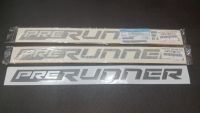 ของแท้ PRE RUNNER สติกเกอร์ สีเทา ติดข้างท้ายรถ ซ้าย-ขวา 1คู่ งานเทียบ ใส่กับ ไฮลักษ์ รีโว้  2015-2021 สำหรับ Toyota hilux revo  2015-2021