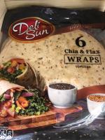 Delisun Chia&amp;Flax tortilla DeliSun แผ่นแป้งตอร์ติญ่าเมล็ดเซียร์ 6 Wraps