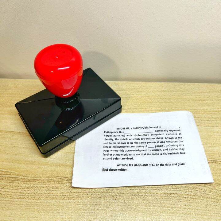 ACKNOWLEDGMENT Notary Public Stamp Notarial Lawyer Stamp Lazada PH