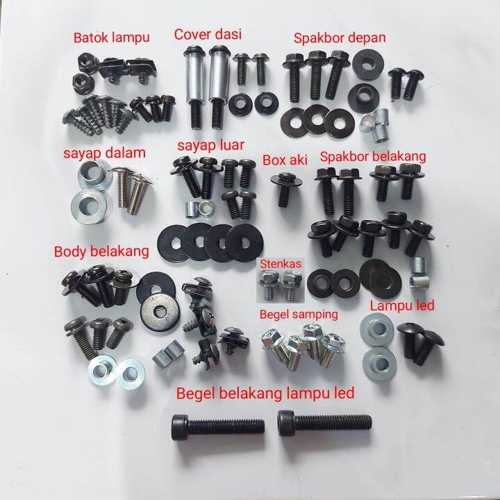 Baut body set yamaha F1zr lengkap bosh detail original sesuai manual book Lazada Indonesia