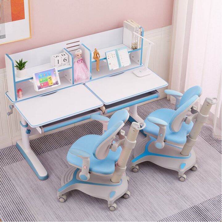 Children's Double Study Table Elementary School Student Desk Adjustable