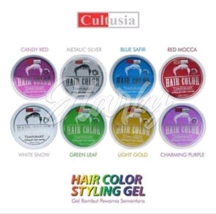 cultusia pomade temporary hair color styling gel 80ml Lazada Indonesia