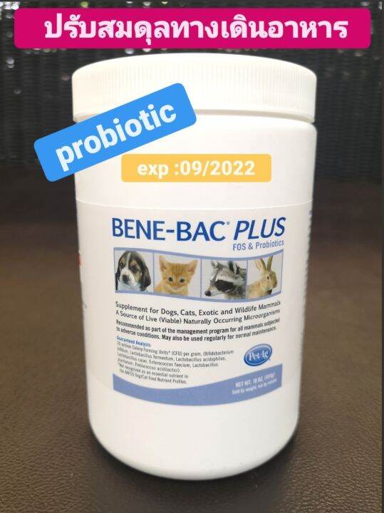 bene-bac-plus-fos-amp-probiotics-454g-ชนิดผง-สำหรับสัตว์-เลี้ยง-exp-09-2022