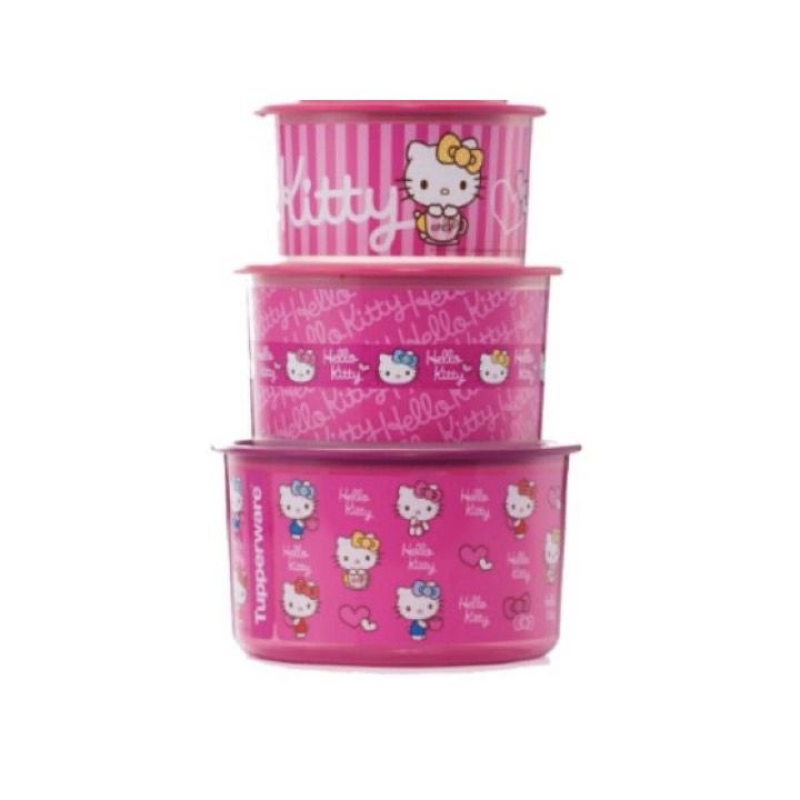 TUPPERWARE Limited edition Hello Kitty One Touch Collection 4in1 Set
