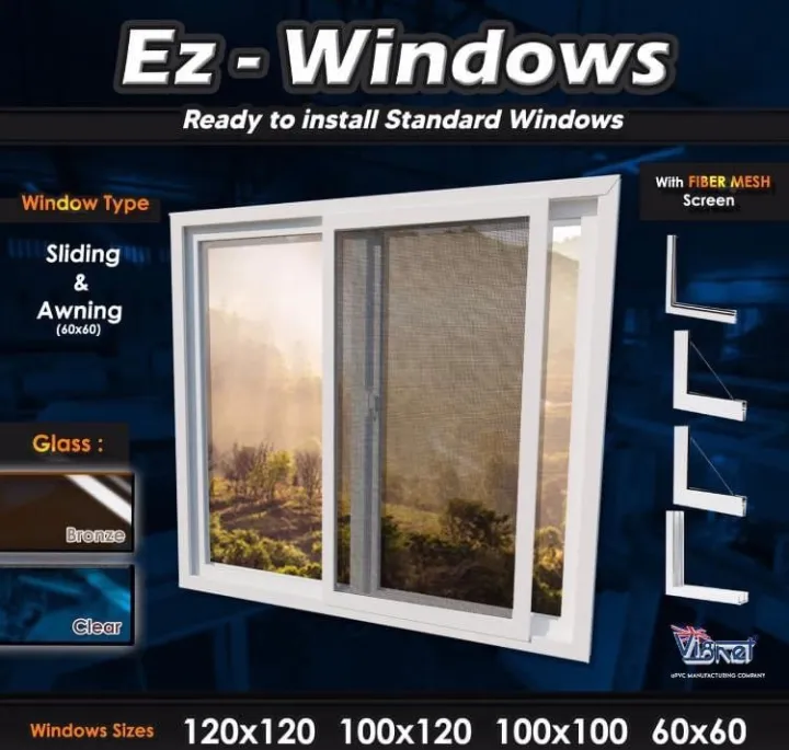 uPVC Sliding Window (120x120) | Lazada PH