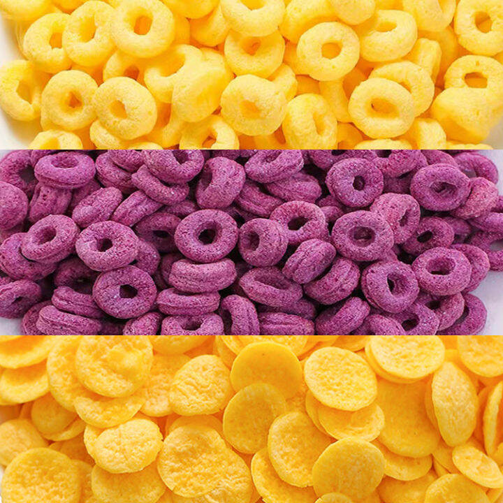 Light Food LowFat Crispy Corn Chips Purple Sweet Potato Circle Grain