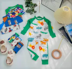 JanElla's PAJAMA SET BIG SIZE (4 to 9 Years Old) SLEEPWEAR TERNO for KIDS  BOYS 100% Cotton Made in Vietnam