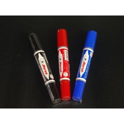 ปากกาเมจิ ปากกาเคมี ตราม้า ปากกาตราม้า Horse ปากกา2หัว สีดำ สีแดง สีน้ำเงิน