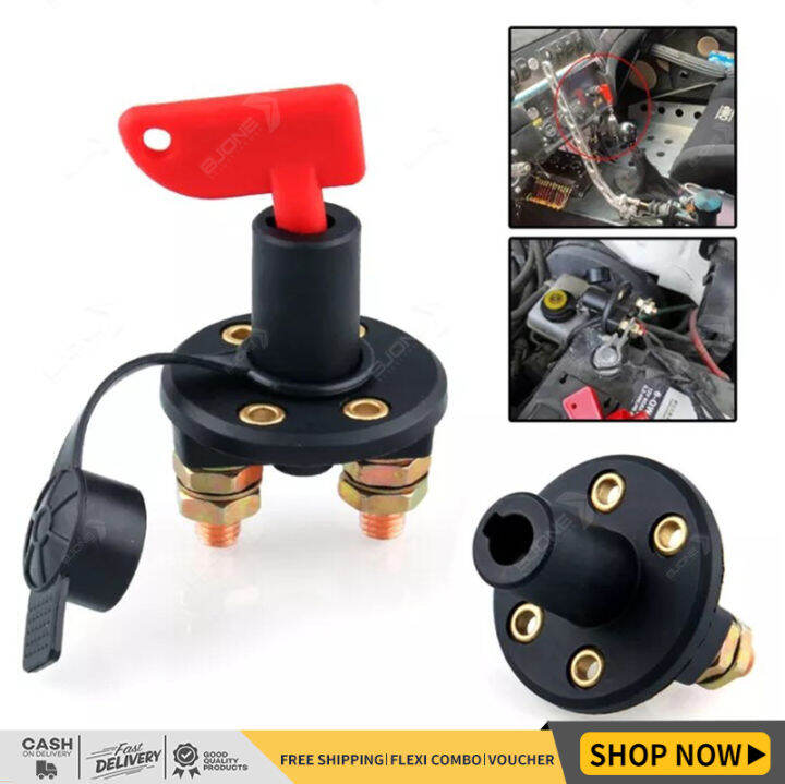 12V 24V Red Key Cut Off Battery Main Kill Switch Vehicle Car Modified