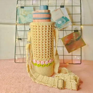 Crochet Tumbler Cover Aquaflask Holder Tumbler Case Holder Bag Hydroflask  Cover Water Bottle Bags SUGAW