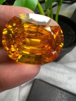 CZ yellow  ขนาด 20x25 mm weight น้ำหนัก 73 carats กะรัต แพซ CZ เพชรรัสเซีย เนื้อแข็ง พลอย cubic zirconia(1 เม็ด ) แพซ พลอย LAB MADE 100%