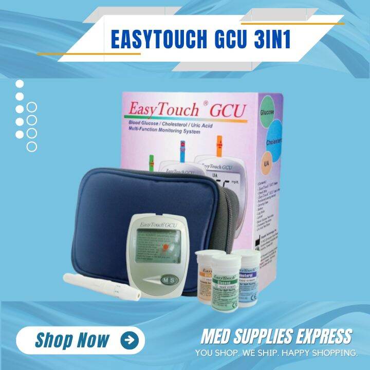 BLOOD GLUCOSE/CHOLESTEROL/URIC MONITOR, EASYTOUCH GCU 3IN1 | Lazada PH