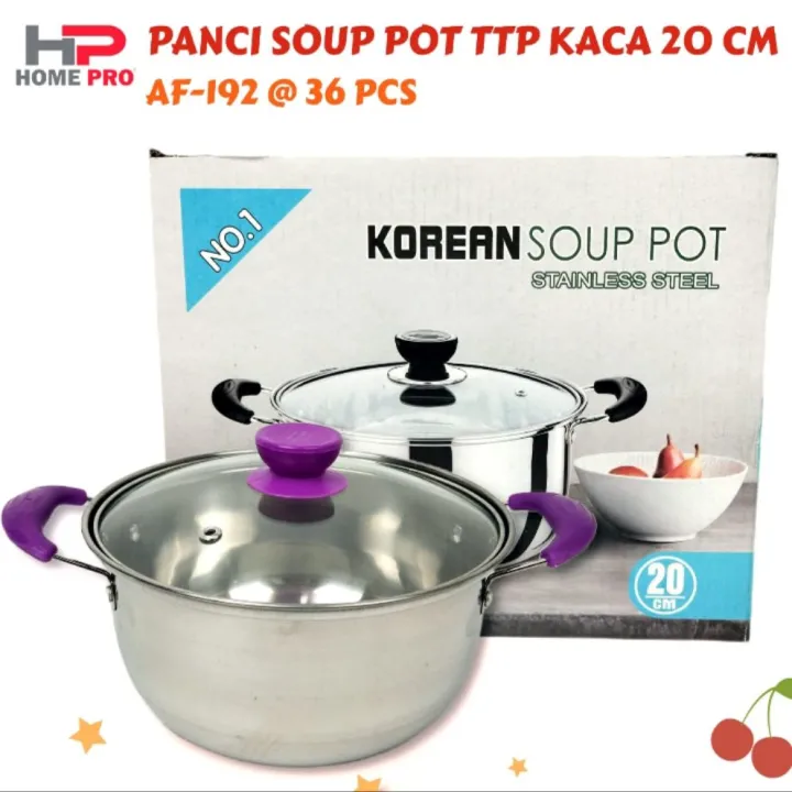 Panci Korean Soup Panci Rebus Stainless Steel 20 Cm Tutup Kaca | Lazada ...