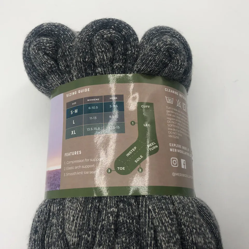 80% Mernu Wool Socks Thick Full Terry Hiking Socks Hiking Wicking Knee High  Snow Mountain Alpine Warm Keeping Sports | Lazada PH