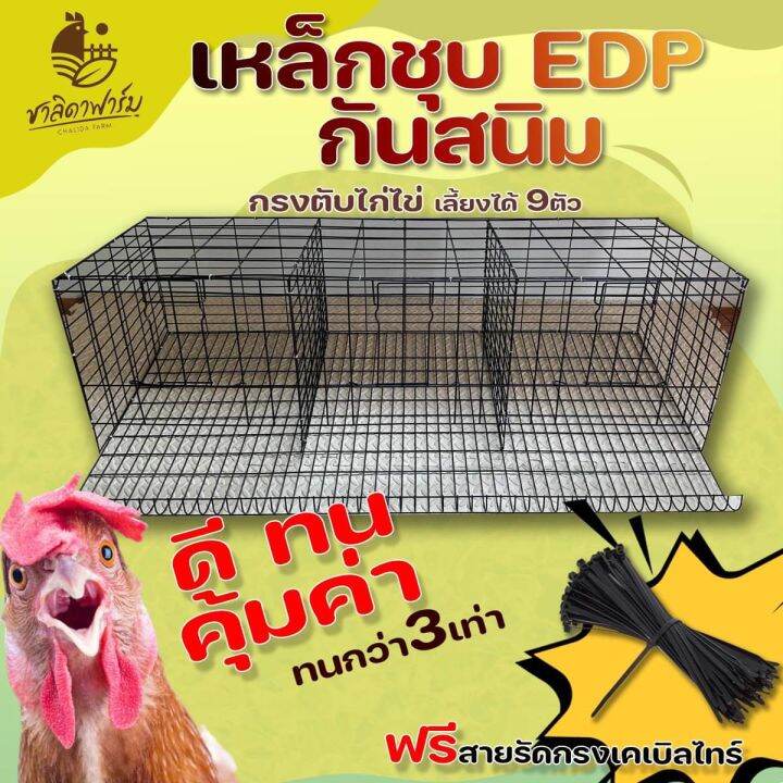 กรงตับไก่ไข่-เฉพาะกรง-เหล็กชุบ-edp-สีดำกันสนิม-ใส่ไก่ได้9ตัว-กรงไก่-กรงไก่ไข่-กรงตับ-กงตับ