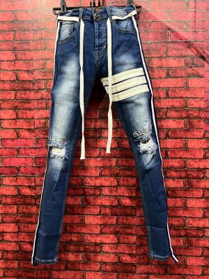 กางเกงยีนส์ฟอกคาดแถบหนัง Holdem Denim styleใหม่ล่าสุด Denim style กางเกงยีนส์ฟอกคาดแถบลายดาวกระจาย ⭐️ลายไม้กางเขน✝️ลายสายฟ้าตัวใหม่สุดพร้อมเข็มขัดผ้าหรือเชือกตรงรุ่น