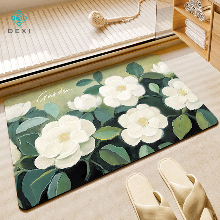 Soft Diatom Mud Non-slip Bath Mat Rug, Non-slip Floor Mat Rubber Non Slip  Quick Dry Super Absorbent Thin Bathroom Rugs Fit Under Door-washable  Bathroom Floor Mats-shower Rug For In Front Of Bathtub