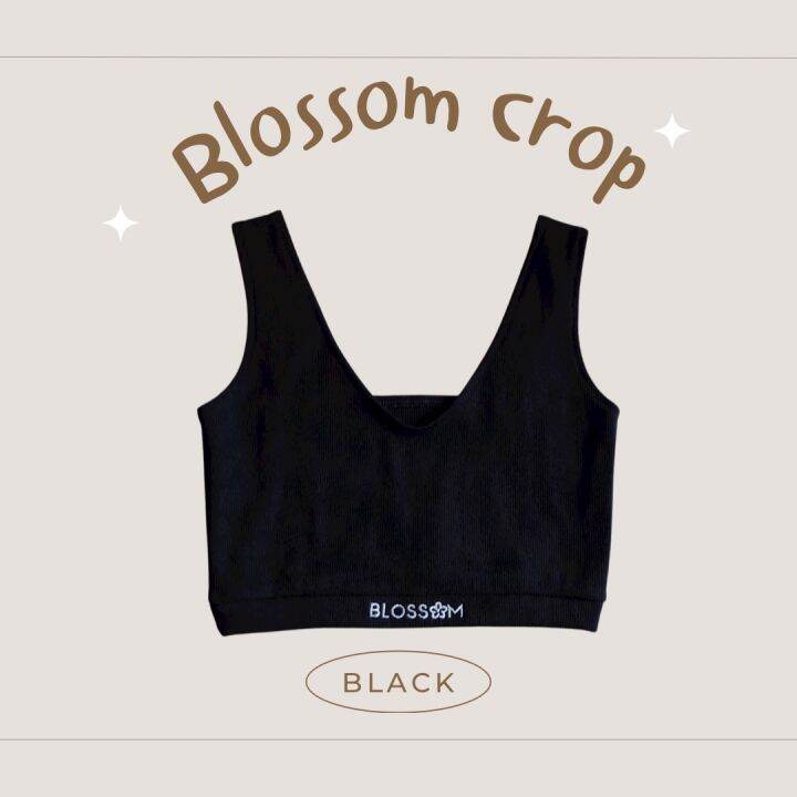 ล้อตใหม่พร้อมส่งเติมของแล้วค่า-blossom-crop-3สี-เสื้อกล้ามครอป-มีดีเทลปักชื่อแบรนด์-ผ้าเนื้อดีใส่สบาย-แมตช์ได้หลายลุคเลยค่ะ-top