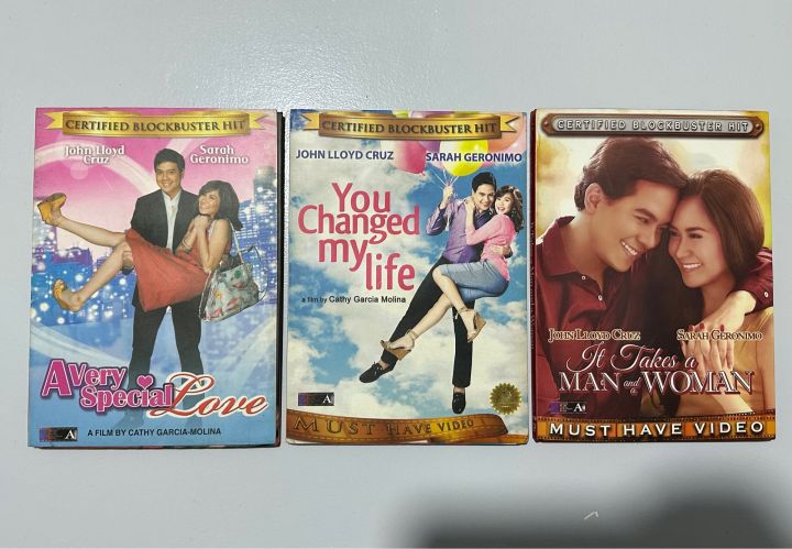 Preloved John Lloyd Cruz Sarah Geronimo Trilogy [set]Tagalog Movie DVD ...