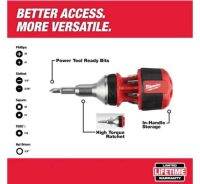 Milwaukee 8-in-1 Compact Ratcheting Multi-bit Driver ไขควงอเนกประสงค์