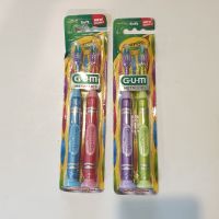 แปรงสีฟัน สำหรับ 5ปีขึ้นไป  GUM Crayola Kids Metallic Marker Toothbrush, Soft, ( 1แพ๊คมี 2 ด้าม )  นำเข้าอเมริกา