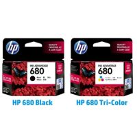 หมึกพิมพ์อิงค์เจ็ท  HP 680 BK/COของแท้100% แพคเดี่ยว (หมึกดำ หรือ หมึกสี) - 1 กล่อง ของแท้