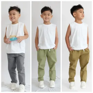 Boys Casual Solid White Soft Comfortable Long Pants Spring - Temu