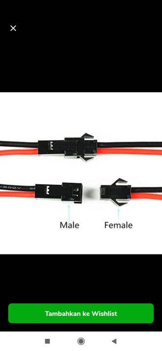 Soket DC kabel SM 2 Pin jalur socket male female 2P RC 2 P mobil remote ...