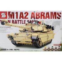 Pu kids บล็อกตัวต่อชุดตัวต่อ SY0100 รถถัง M1A2 ABRAMS MAIN BATTLE TANK จำนวน 1,052 ชิ้น yy/2