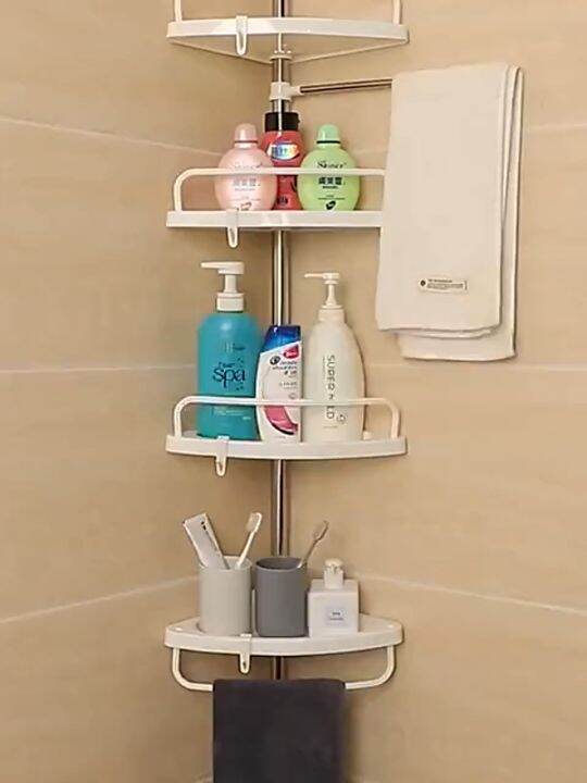 4 Tier Corner Bath Room Caddy Rack Holder Shelf Shower Storage Bathroom
