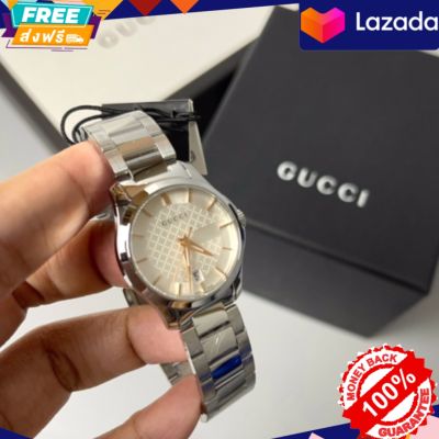 นาฬิกาข้อมือผู้หญิง Gucci G Frame Watch
หน้าปัดสีเงิน
เข็ม+หลักเลขสี rose gold
✨✨ ขนาด 27mm รับประกันของแท้ 100% ไม่แท้ยินดีคืนเงินเต็มจำนวน