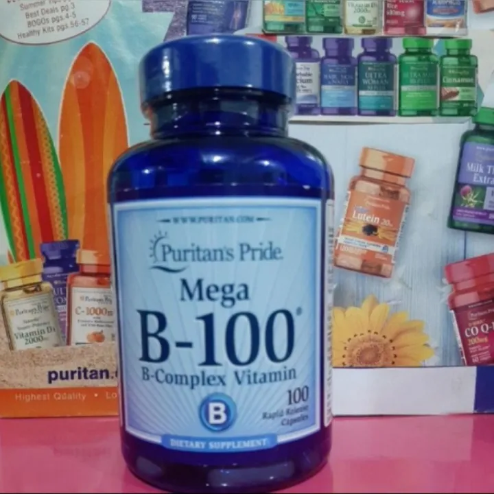 Mega B-100 Vitamin B-Complex 100 Rapid Release Capsules EXPIRY: June ...