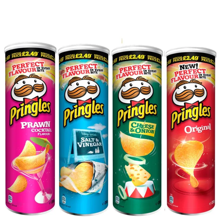 Pringles UK 200g Tube Crisps Collection in Various Flavour 🇬🇧 | Lazada