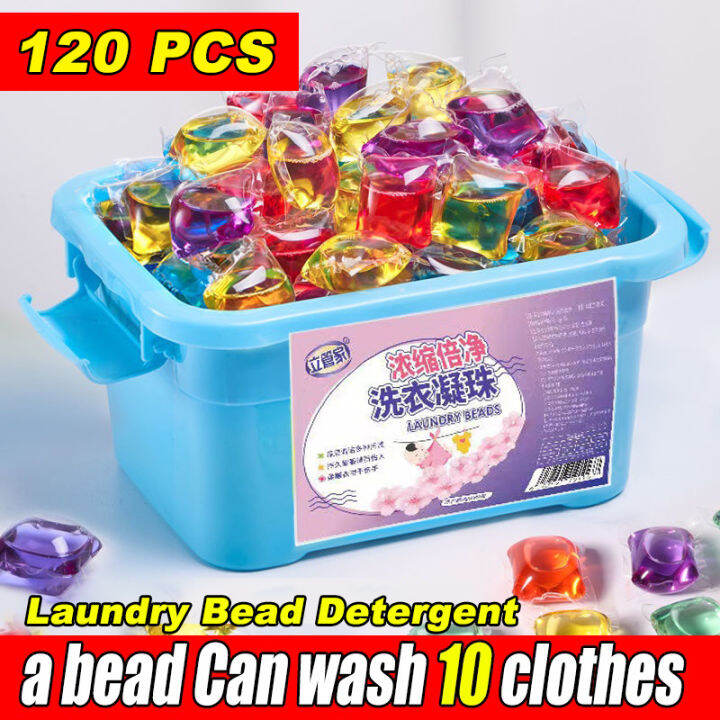 120pcs Laundry Beads Detergent Liquid Laundry Fragrance Beads Capsule