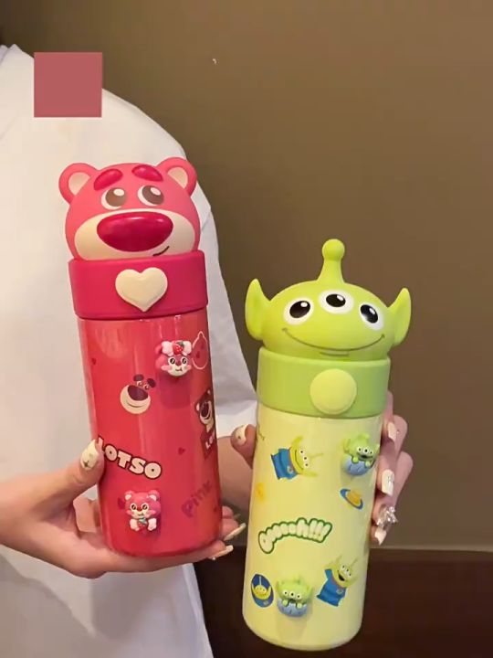 Disney Pixar Toy Story Buzz Lightyear Alien Pooh Lotso Water Bottle Pp Plastic  Water Cup Summer Portable Kawaii Girls Kids - Animation  Derivatives/peripheral Products - AliExpress