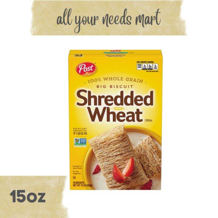 Post • Shredded Wheat Cereal • 100% Whole Grain • 15oz | Lazada PH