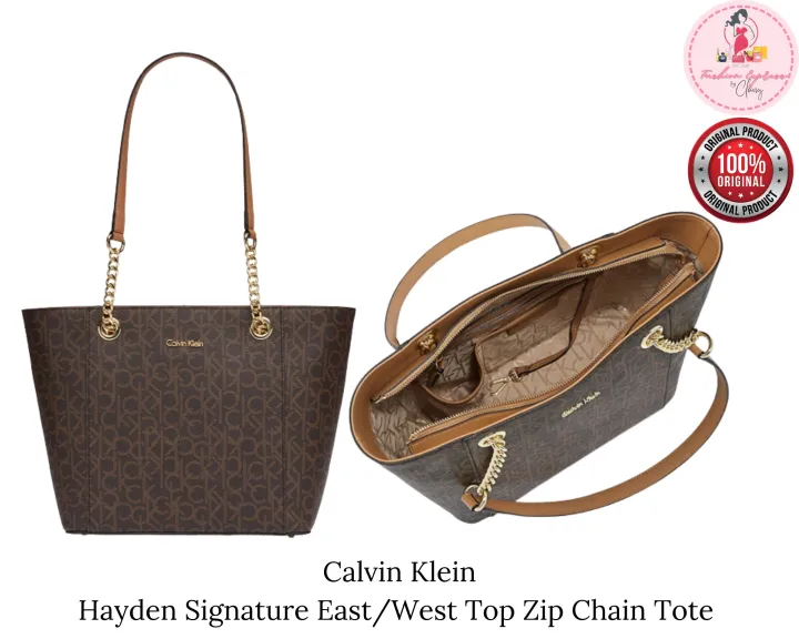 CK Hayden Signature East/West Top Zip Chain Tote Lazada PH