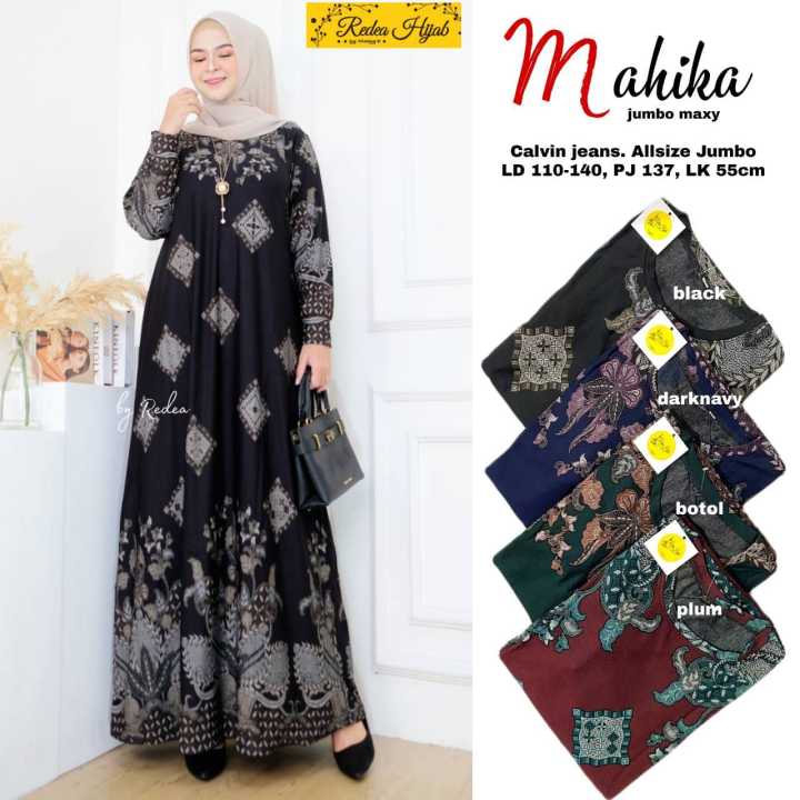 Gamis Batik Modern Jumbo Xxl Xxxl Terbaru 2022 Mahika Jumbo Maxy By