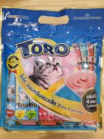 ขนมครีมแมวเลีย โทโร่ Toro แพคใหญ่ไซส์จัมโบ้ รวม 4 รสในซองเดียว 15 กรัม x 52 ซอง