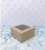 Treeboxpackage กล่องสแน็ค คราฟท์น้ำตาล ขนาด15x15x7.5 ซม.(แพค10ใบ) 2549