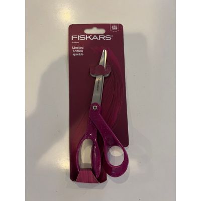 Fiskars Original 8” Scissors, Raspberry Sparkle Glitter Limited Edition (New)