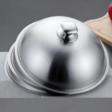 Heavy Duty Stainless Steel Wok Lid/Cover Dome Shape (34cm)